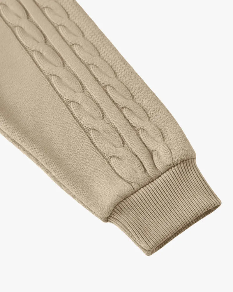 Knit Sweater with Half Zipper - The Driver