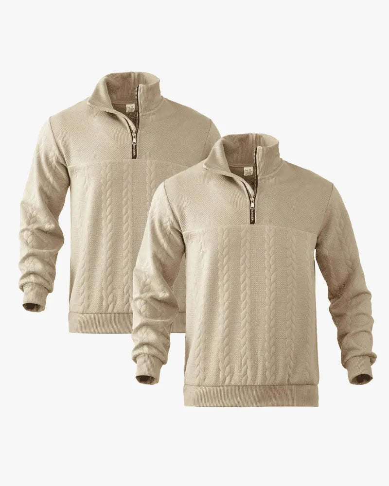 Knit Sweater with Half Zipper - The Driver