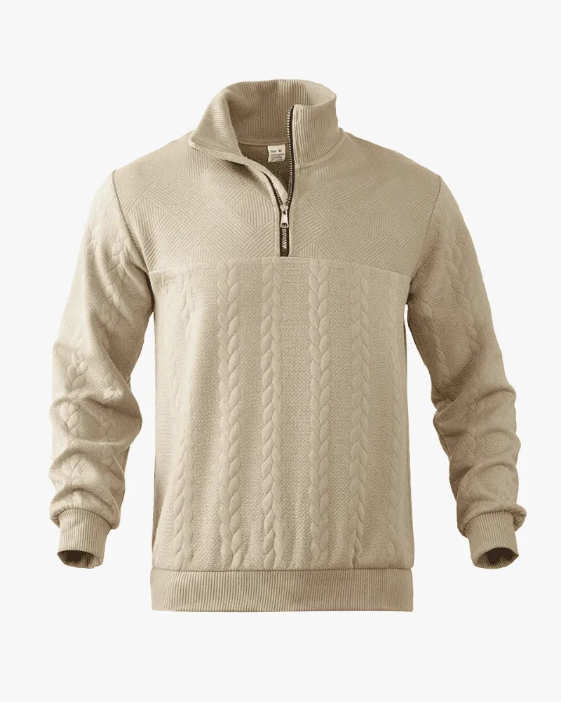 Knit Sweater with Half Zipper - The Driver