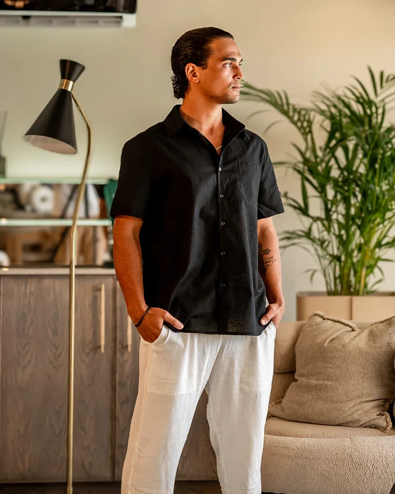 Short Sleeve Linen Shirt – The Dunes