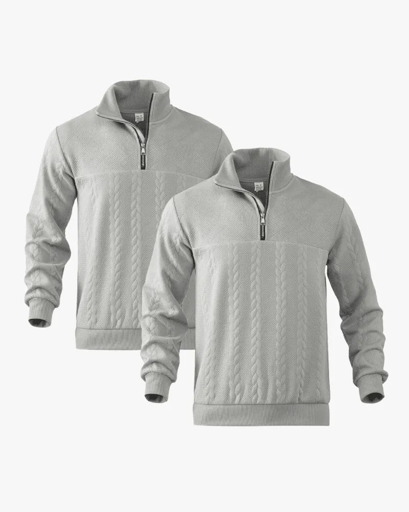 Knit Sweater with Half Zipper - The Driver