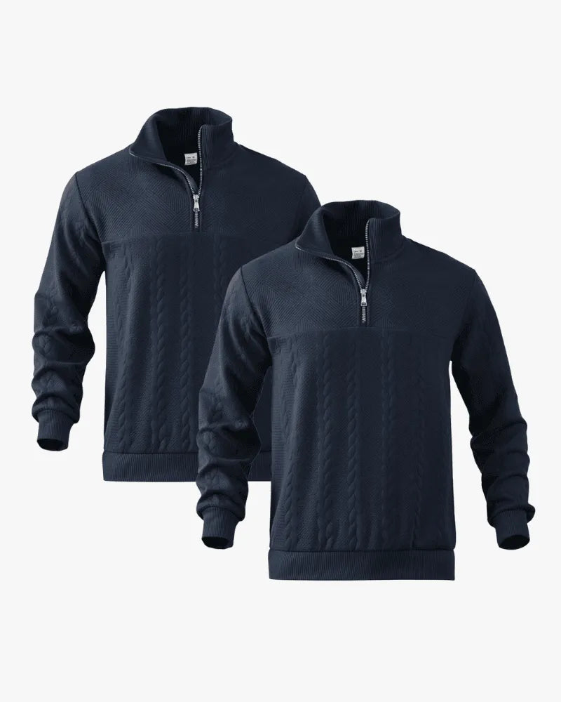 Knit Sweater with Half Zipper - The Driver