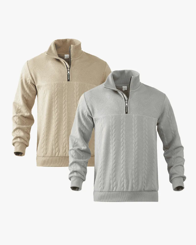 Knit Sweater with Half Zipper - The Driver