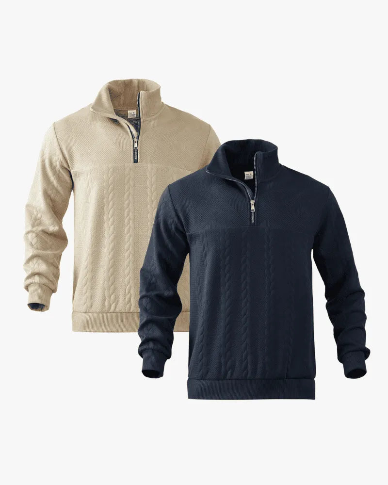 Knit Sweater with Half Zipper - The Driver (2 Pack)