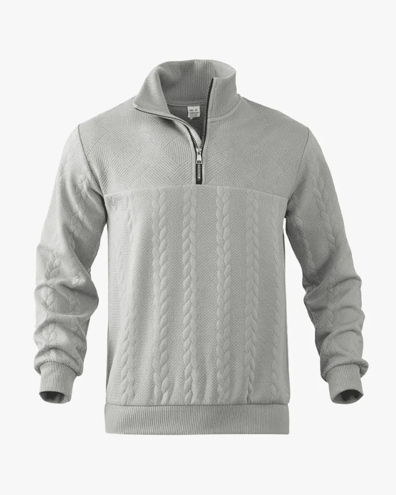 Knit Sweater with Half Zipper - The Driver