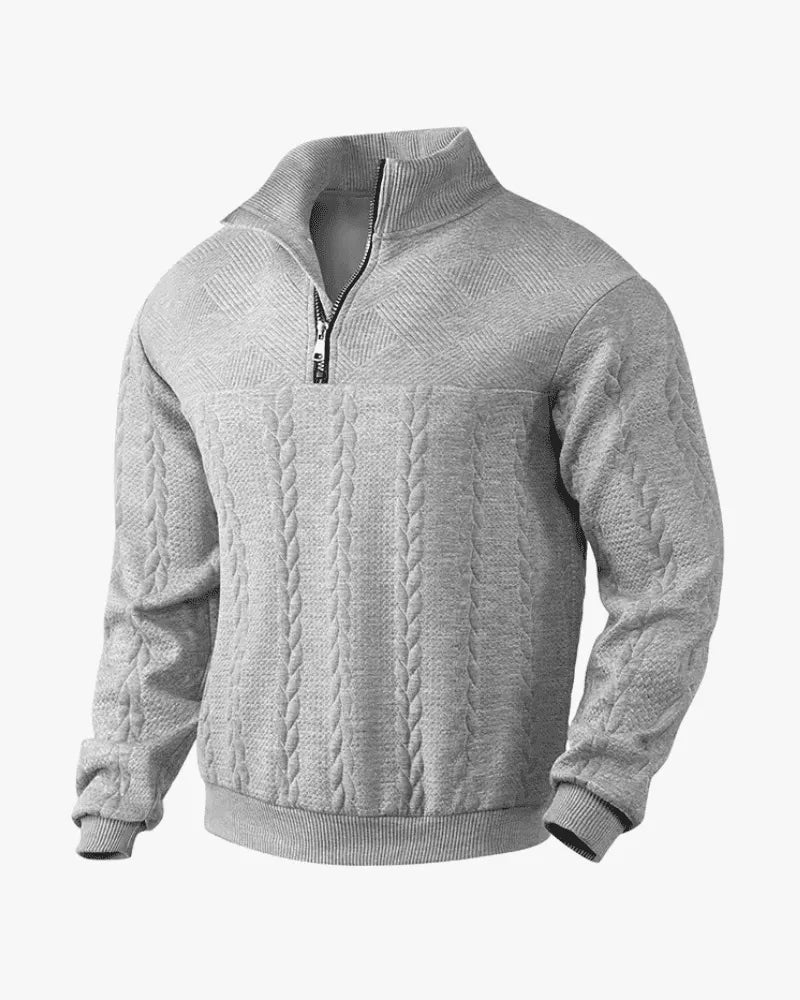 Knit Sweater with Half Zipper - The Driver
