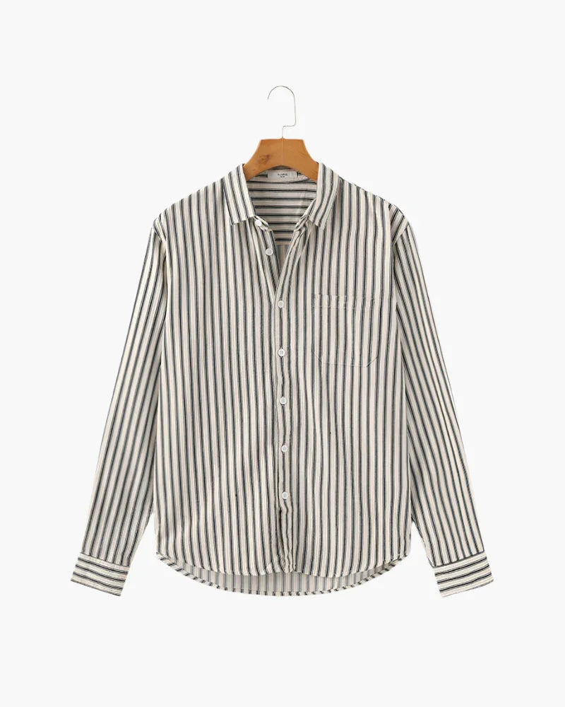 Gentlemen's Striped Button-Up Shirt