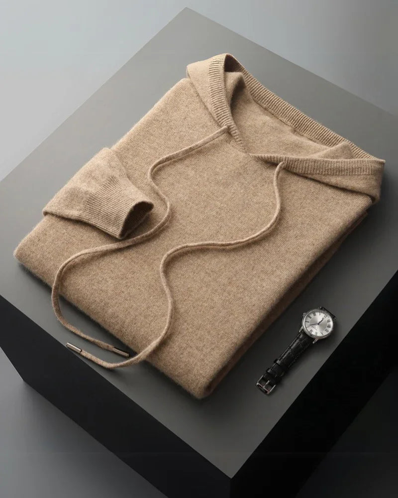 Luxury 100% Cashmere Pullover Hoodie