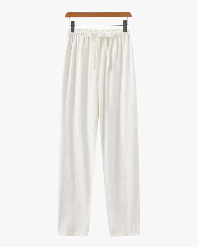 Wide-Leg Linen Drawstring Pants – The Parlor