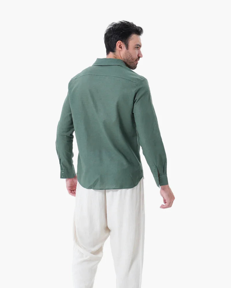 Linen Set Long Sleeve Shirt & Drawstring Pants – The Fairway