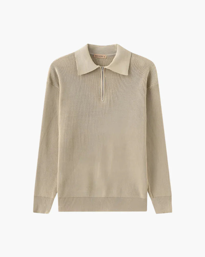 Cesare Half Zip Knit Sweater
