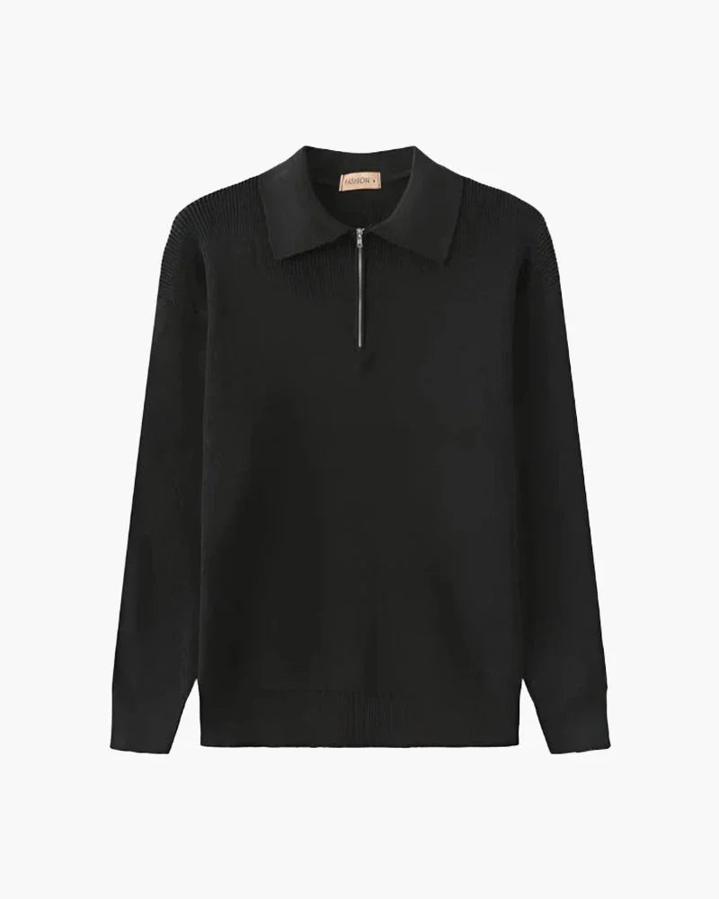 Cesare Half Zip Knit Sweater