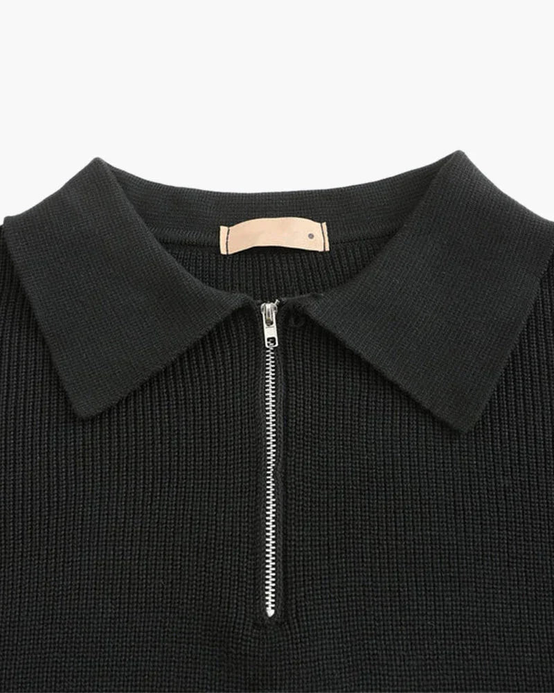 Cesare Half Zip Knit Sweater