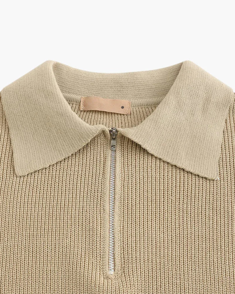 Cesare Half Zip Knit Sweater