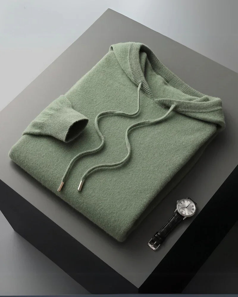 Luxury 100% Cashmere Pullover Hoodie