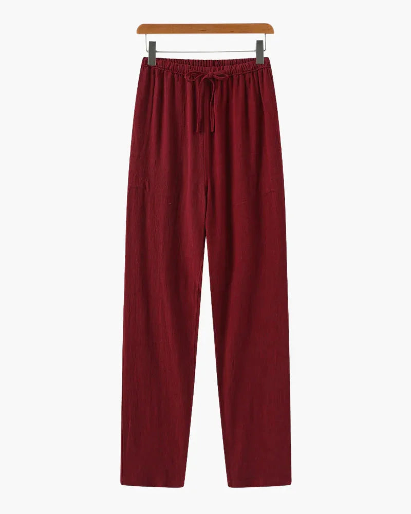 Wide-Leg Linen Drawstring Pants – The Parlor