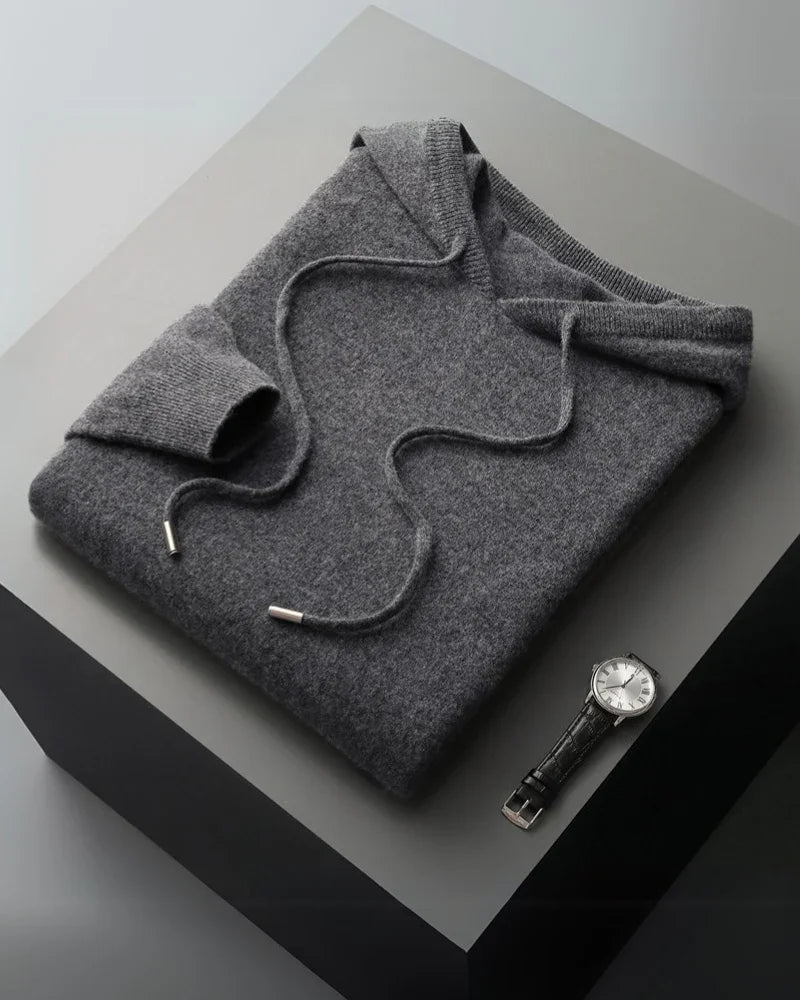 Luxury 100% Cashmere Pullover Hoodie