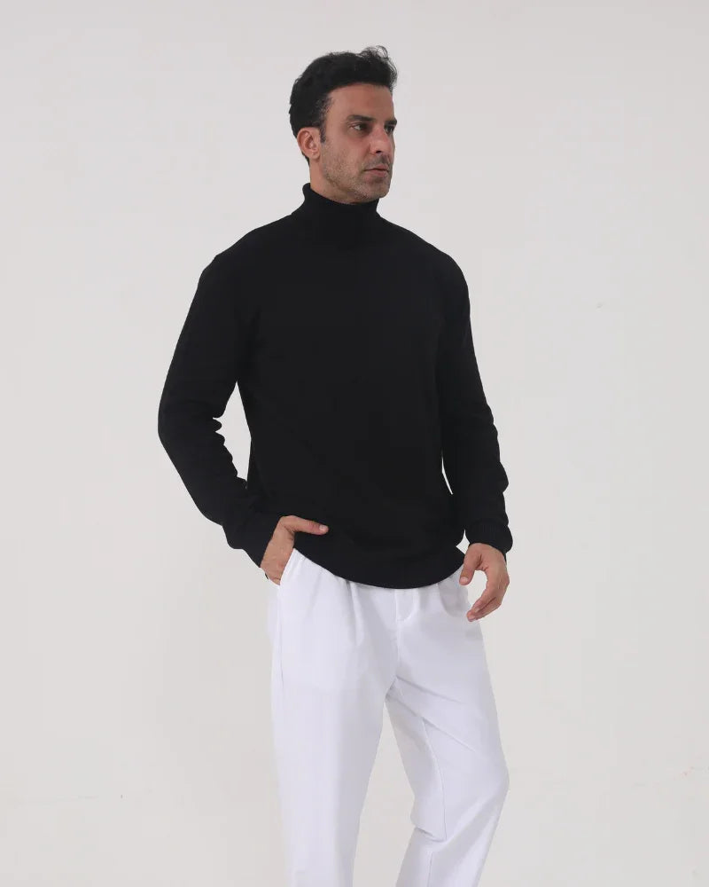 Turtleneck Knit Sweater – The Highland