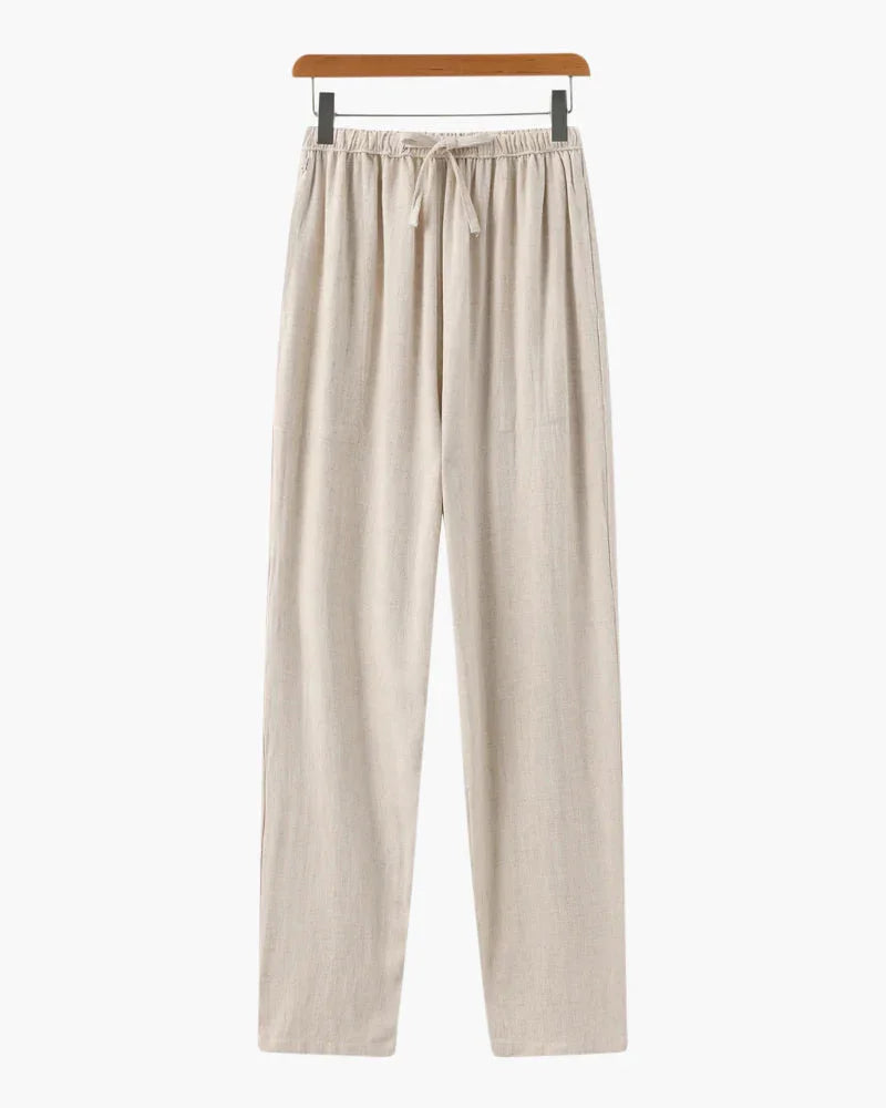 Wide-Leg Linen Drawstring Pants – The Parlor
