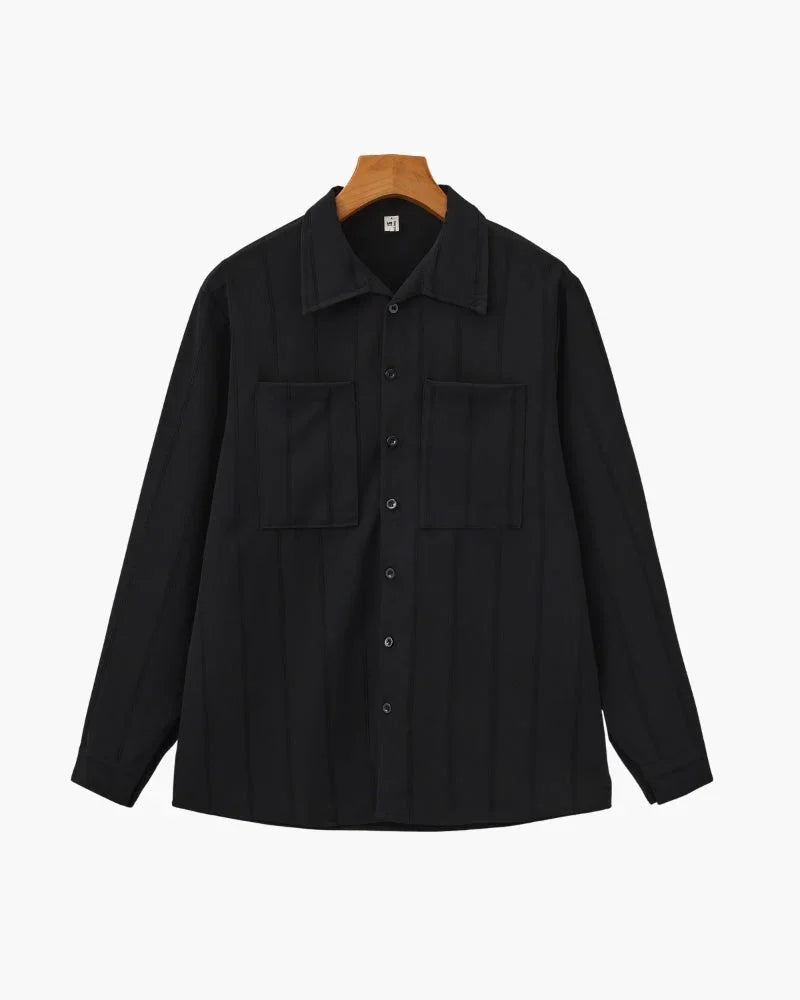 ST Tropez Ribbed Button-Up Shirt