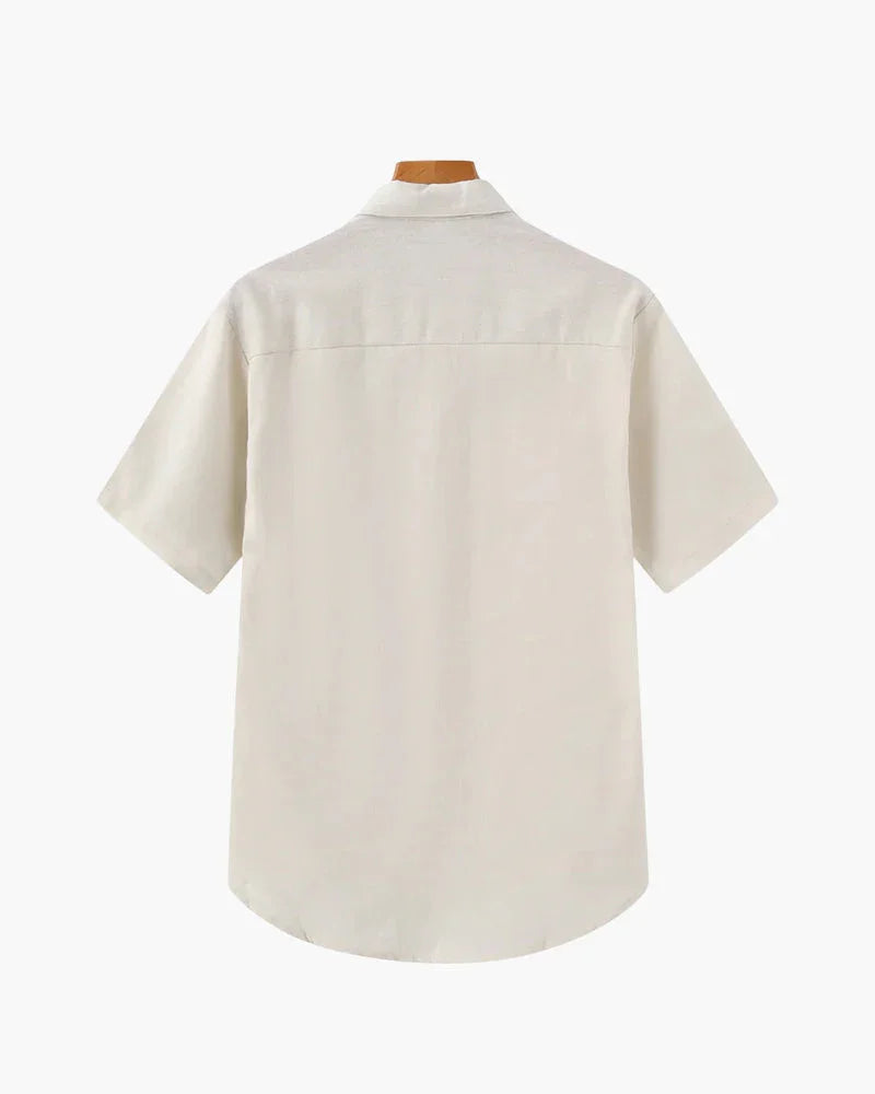 Linen Polo Shirt – Pop-Over Style [Resort Edition]