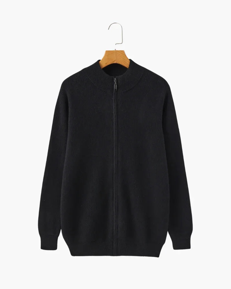Cashmere Zip Cardigan – Full-Zip Knit [Winter Luxury Deal]