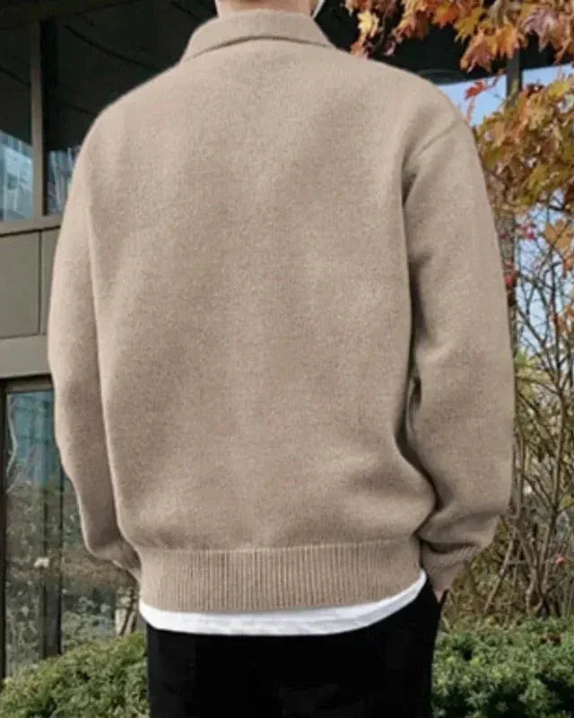 Merino Woolen Button Half Zip