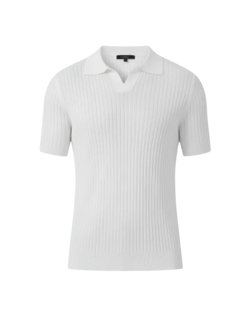 Ribbed Knit Polo Shirt – The Par