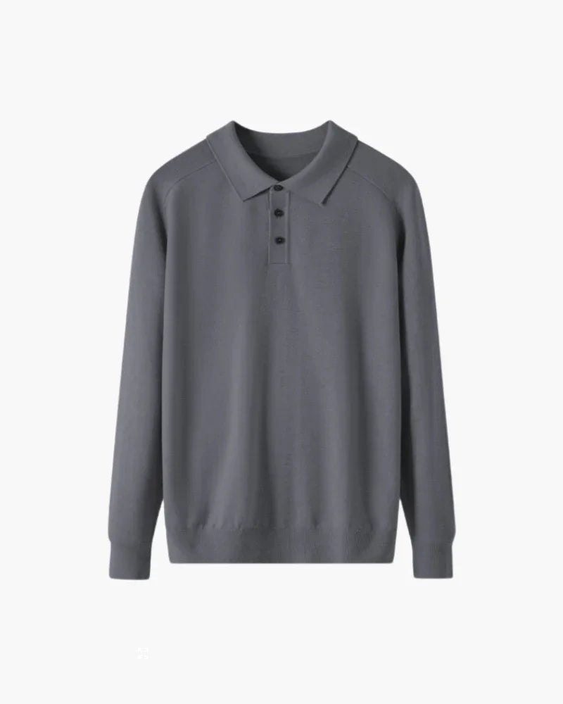Merino Wool Polo Shirt – Long Sleeve [Quiet Luxury Pick]