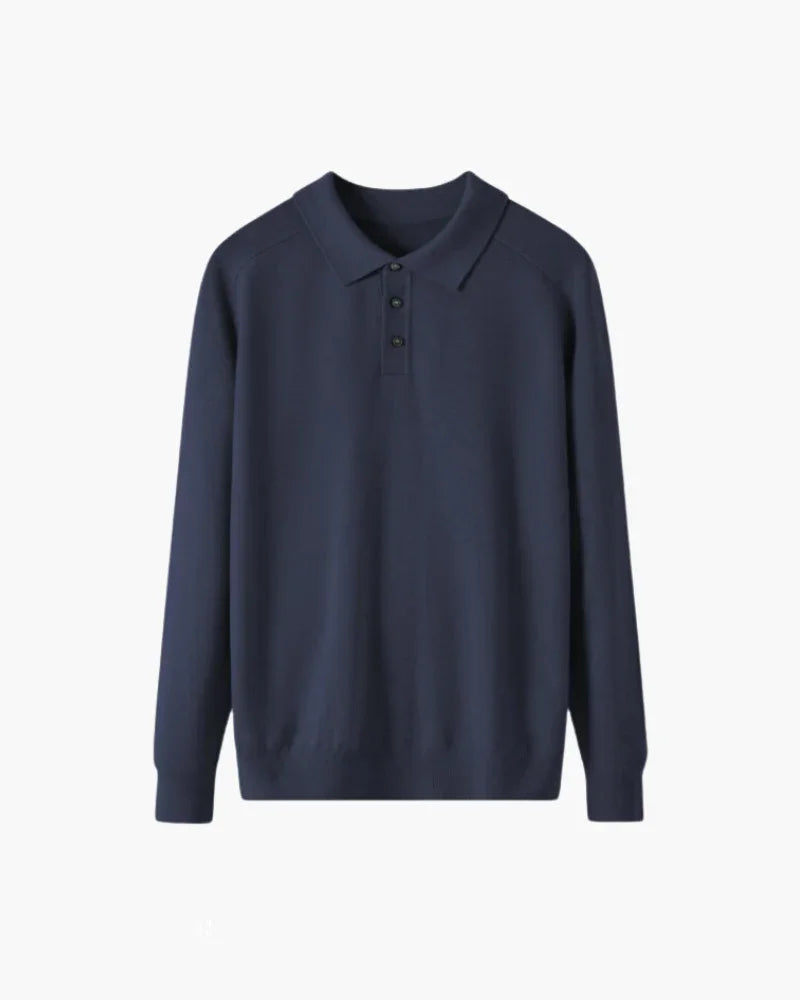 Merino Wool Polo Shirt – Long Sleeve [Quiet Luxury Pick]