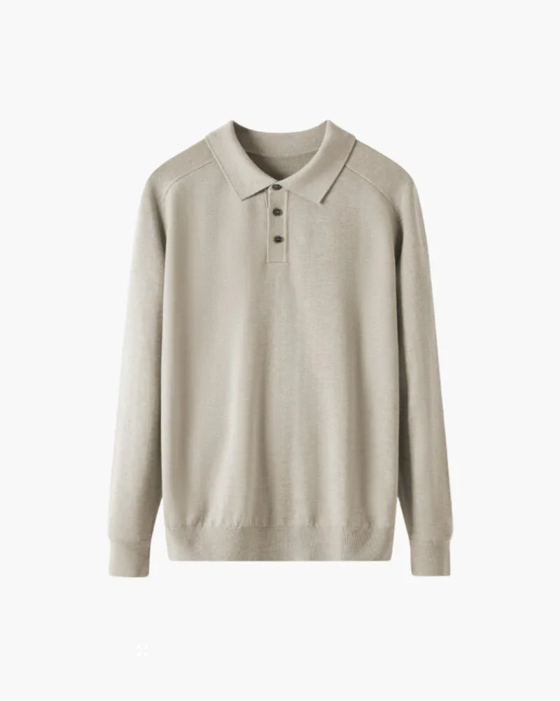 Merino Wool Polo Shirt – Long Sleeve [Quiet Luxury Pick]