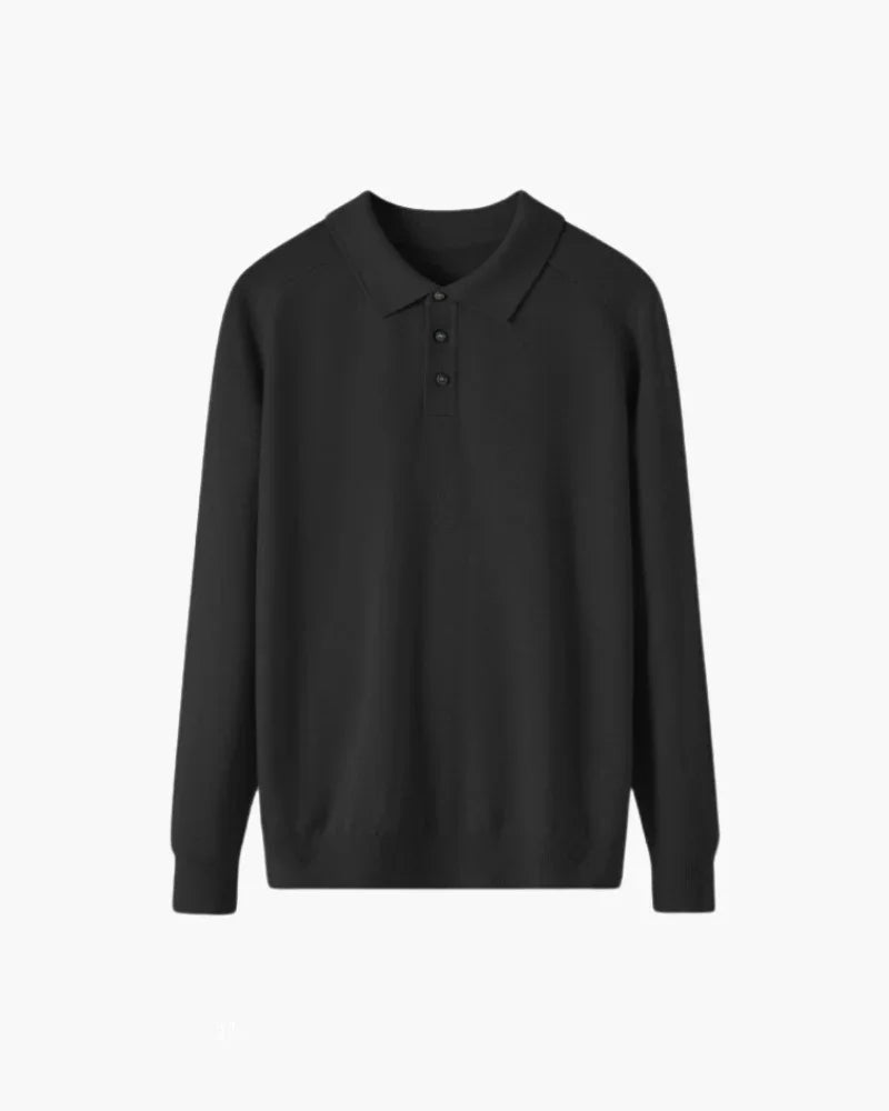Merino Wool Polo Shirt – Long Sleeve [Quiet Luxury Pick]