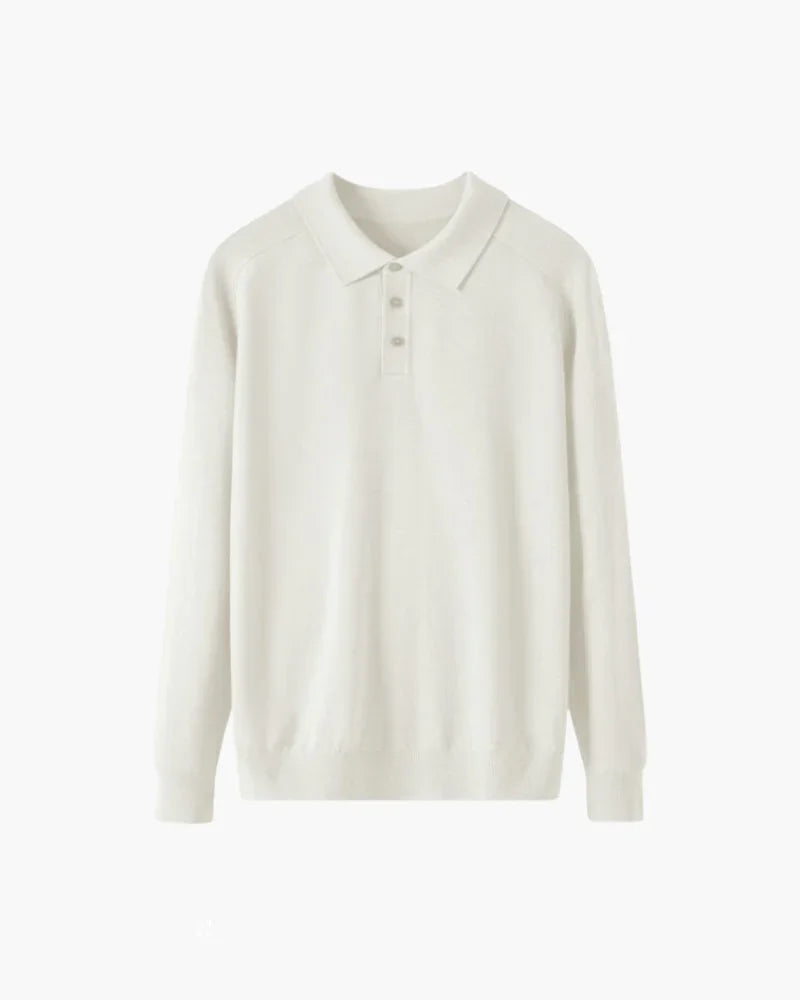 Merino Wool Polo Shirt – Long Sleeve [Quiet Luxury Pick]