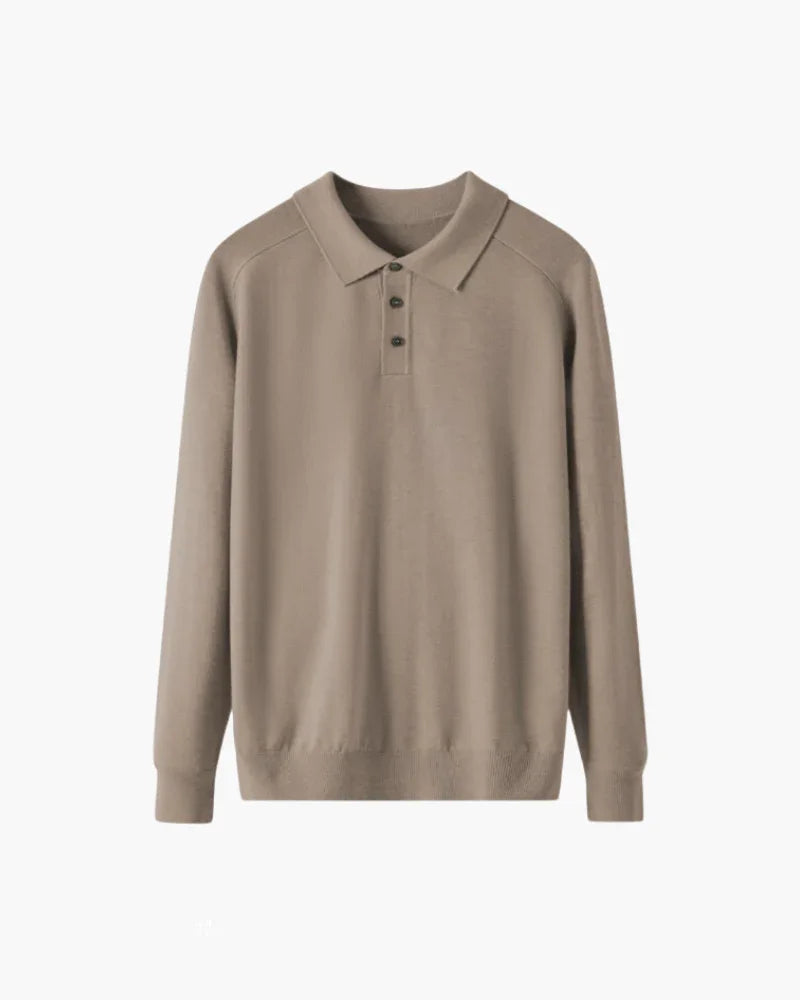 Merino Wool Polo Shirt – Long Sleeve [Quiet Luxury Pick]