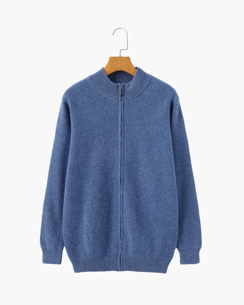 Cashmere Zip Cardigan – Full-Zip Knit [Winter Luxury Deal]