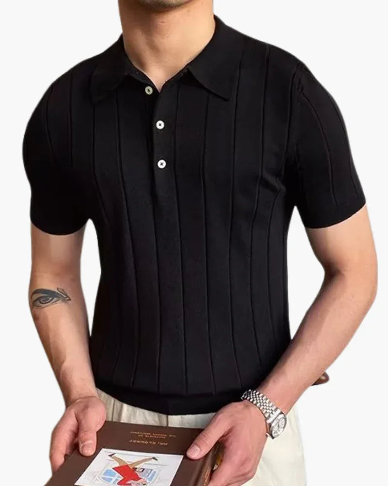 Cannes Ribbed Organic Cotton Polo