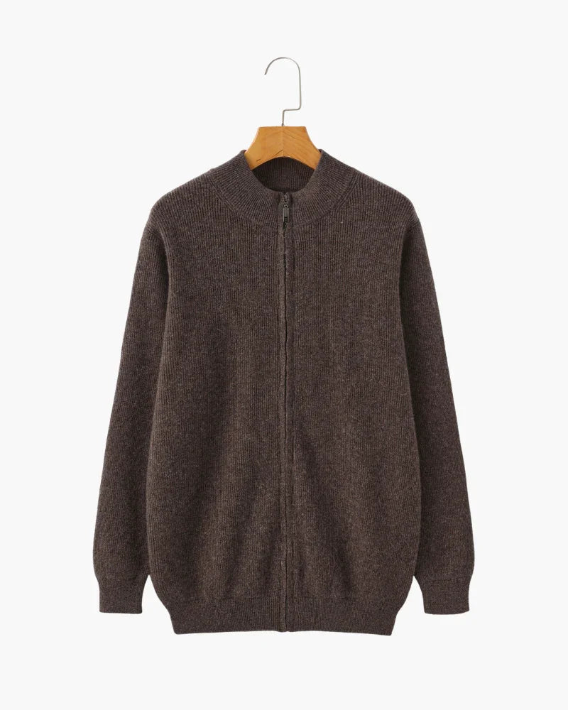 Cashmere Zip Cardigan – Full-Zip Knit [Winter Luxury Deal]