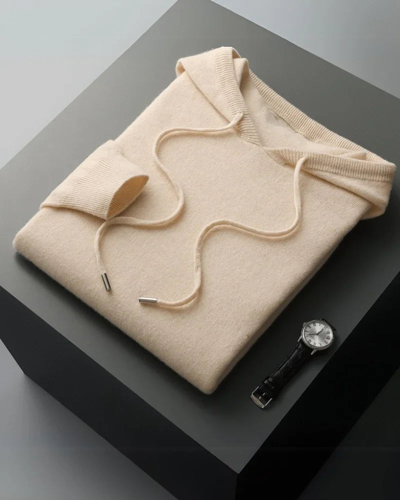 Luxury 100% Cashmere Pullover Hoodie