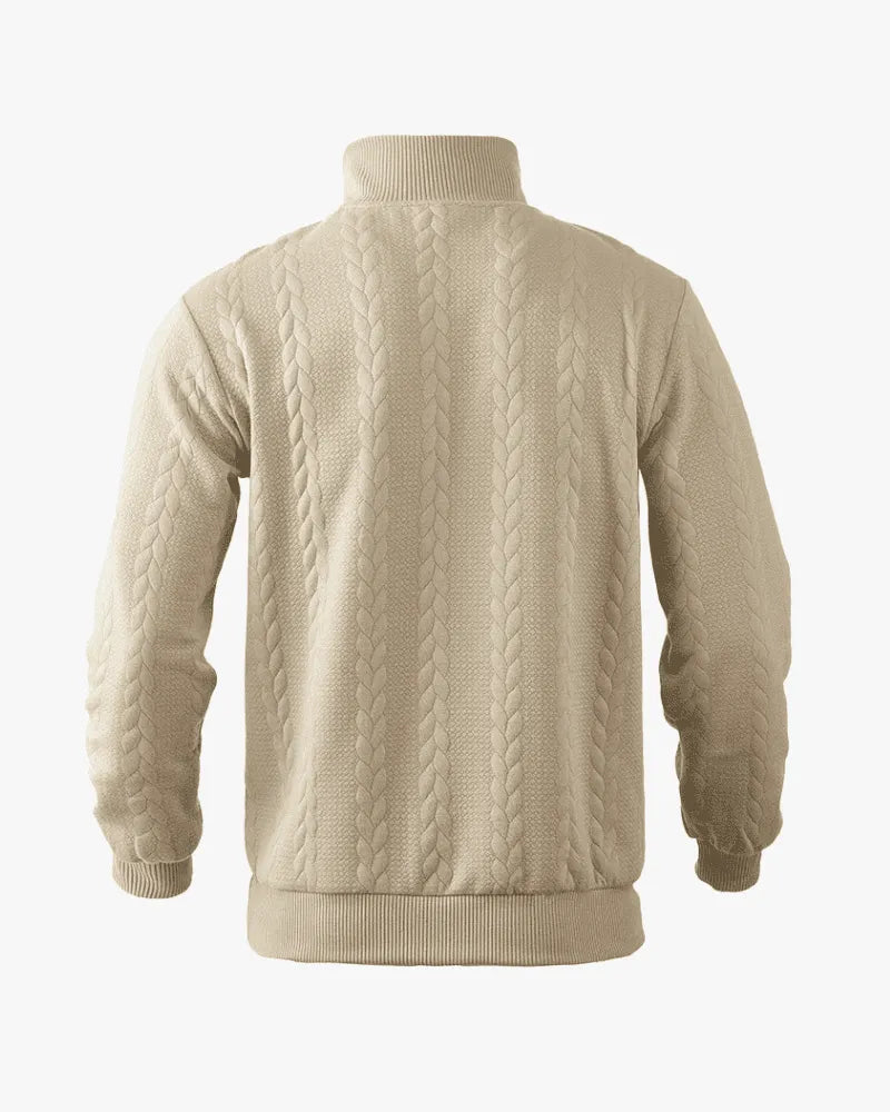 Knit Sweater with Half Zipper - The Driver