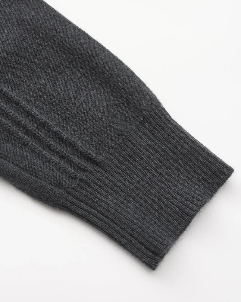Luxury 100% Cashmere Ribbed Half Zip