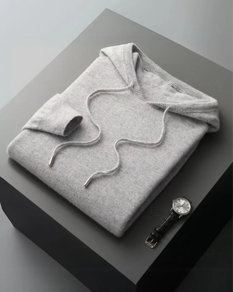 Luxury 100% Cashmere Pullover Hoodie