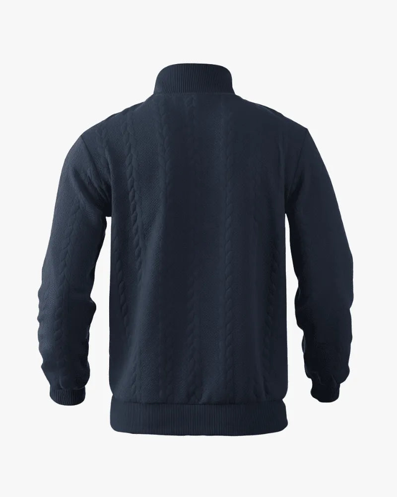 Knit Sweater with Half Zipper - The Driver