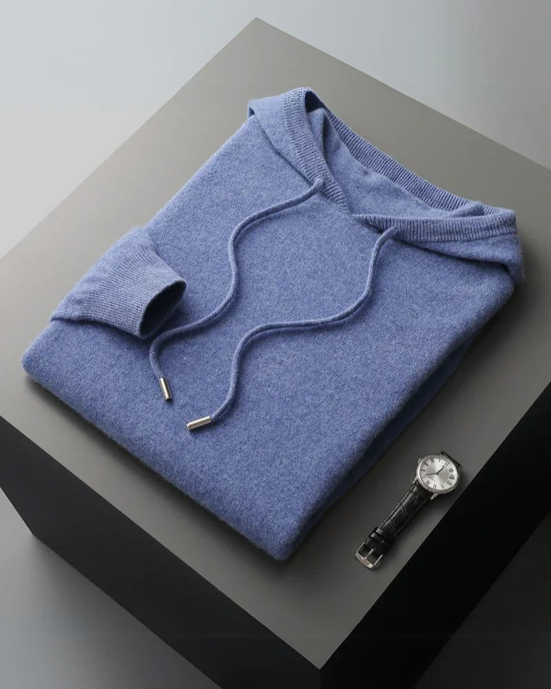 Luxury 100% Cashmere Pullover Hoodie