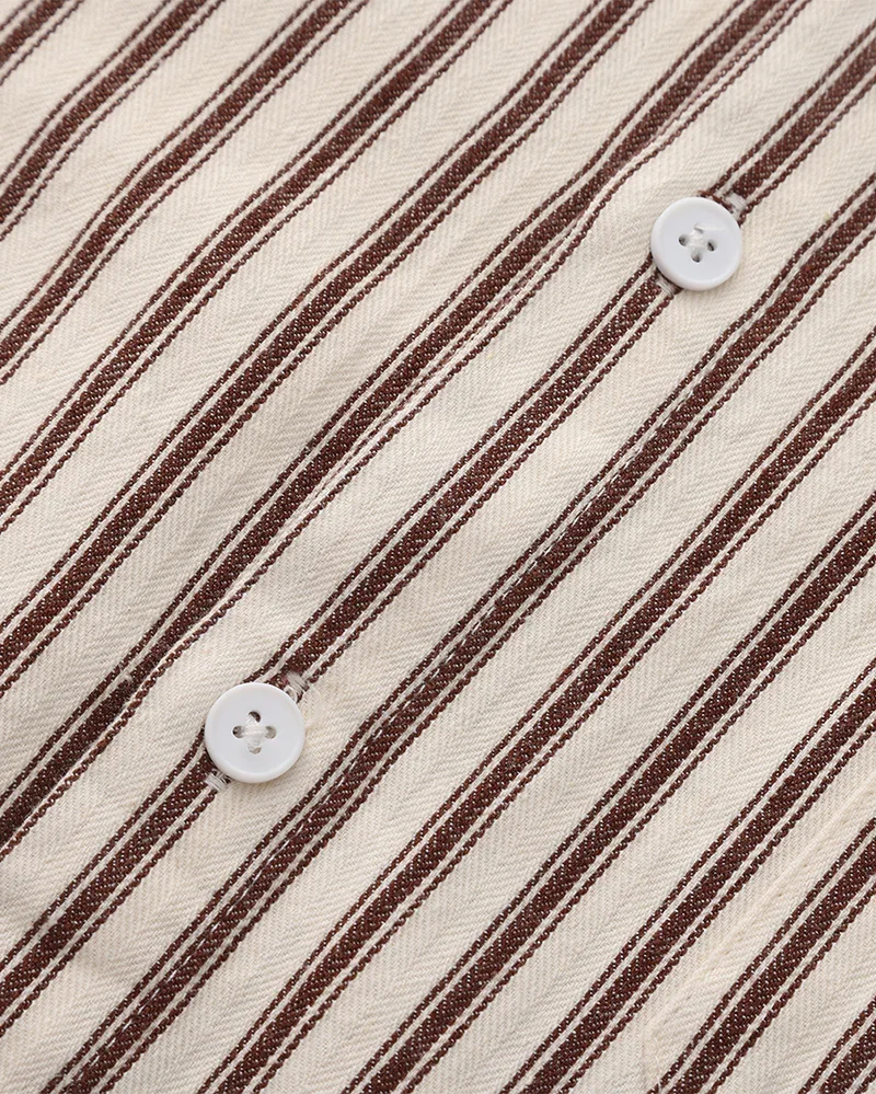 Gentlemen's Striped Button-Up Shirt