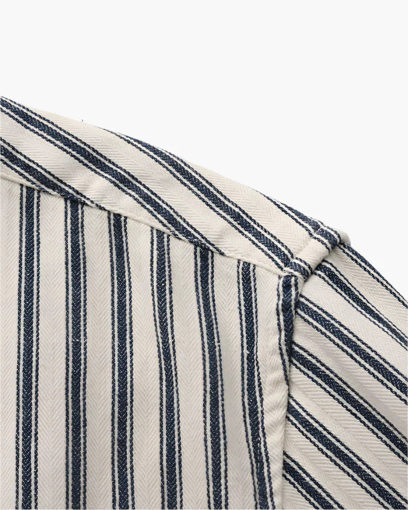 Gentlemen's Striped Button-Up Shirt