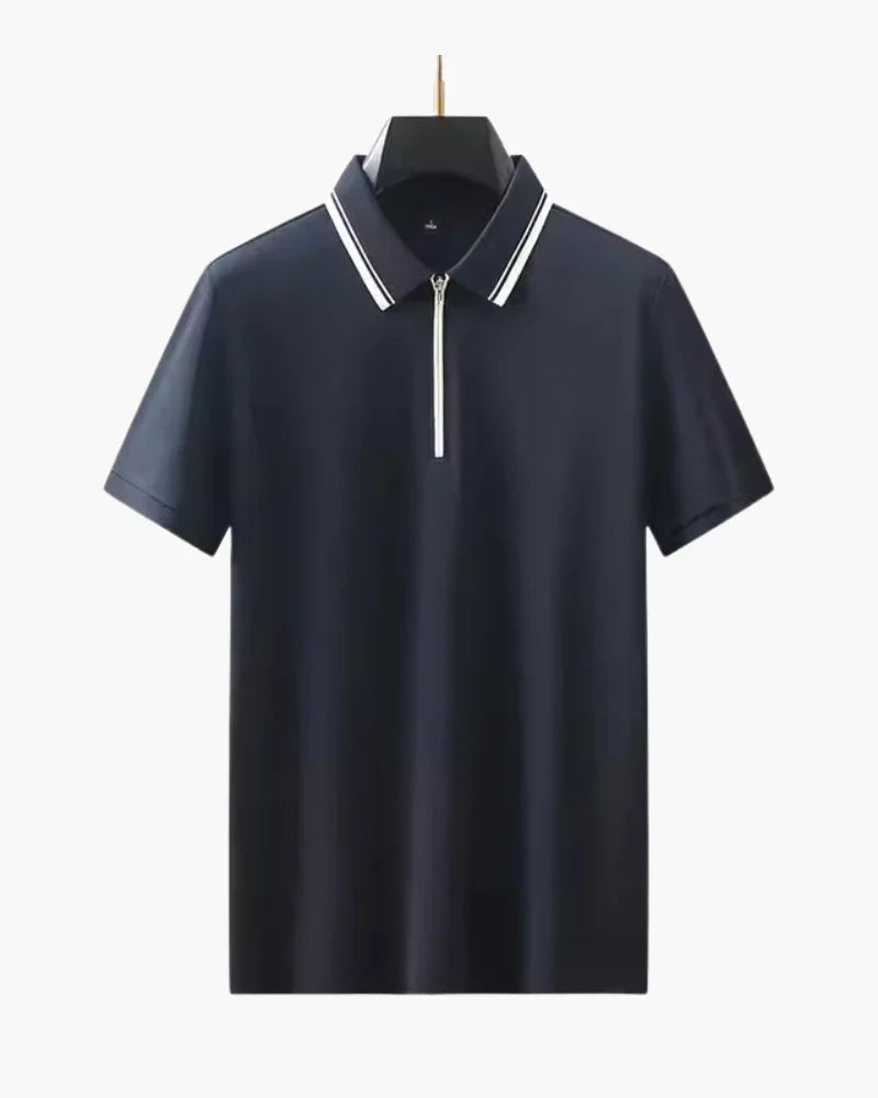 Knitted Polo Shirt – Zip Collar [Quiet Luxury Pick]