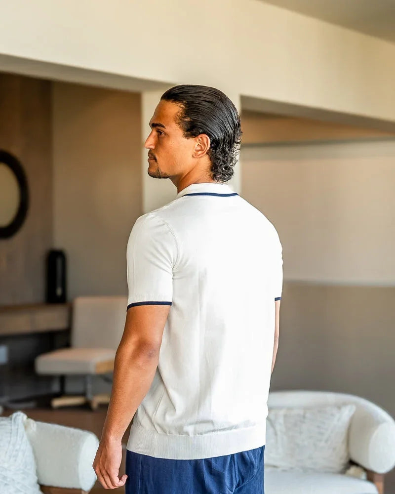 Knitted Polo Shirt – Open-Collar [Quiet Luxury Pick]