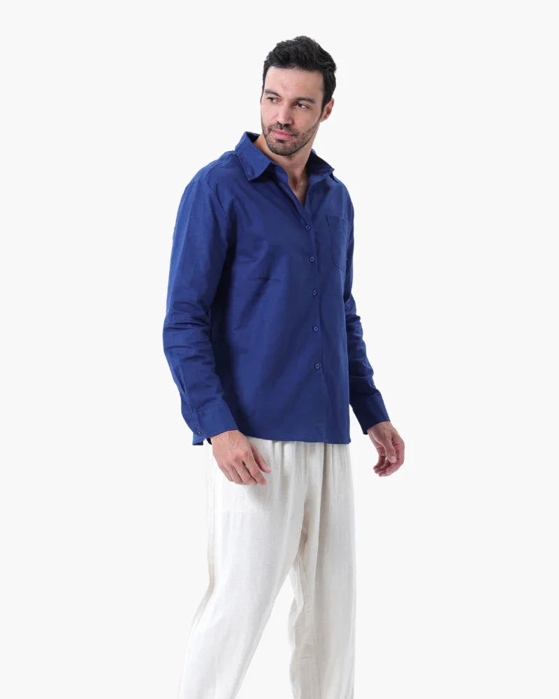 Linen Set Long Sleeve Shirt & Drawstring Pants – The Fairway