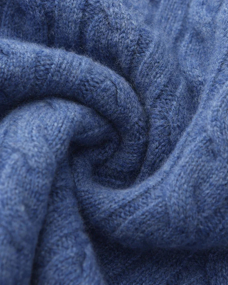 Cashmere Sweater – Cable-Knit Half-Zip [Winter Luxury Deal]