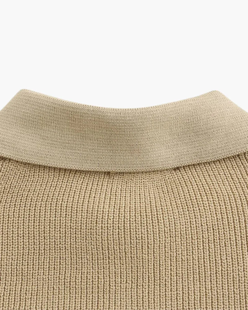 Cesare Half Zip Knit Sweater